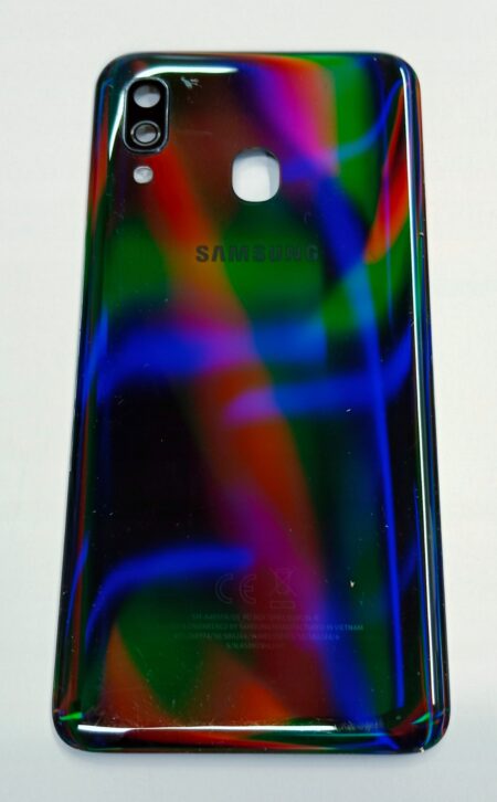 Klapka BaterIi SAMSUNG A40 SM-A405F CZARY METALIK