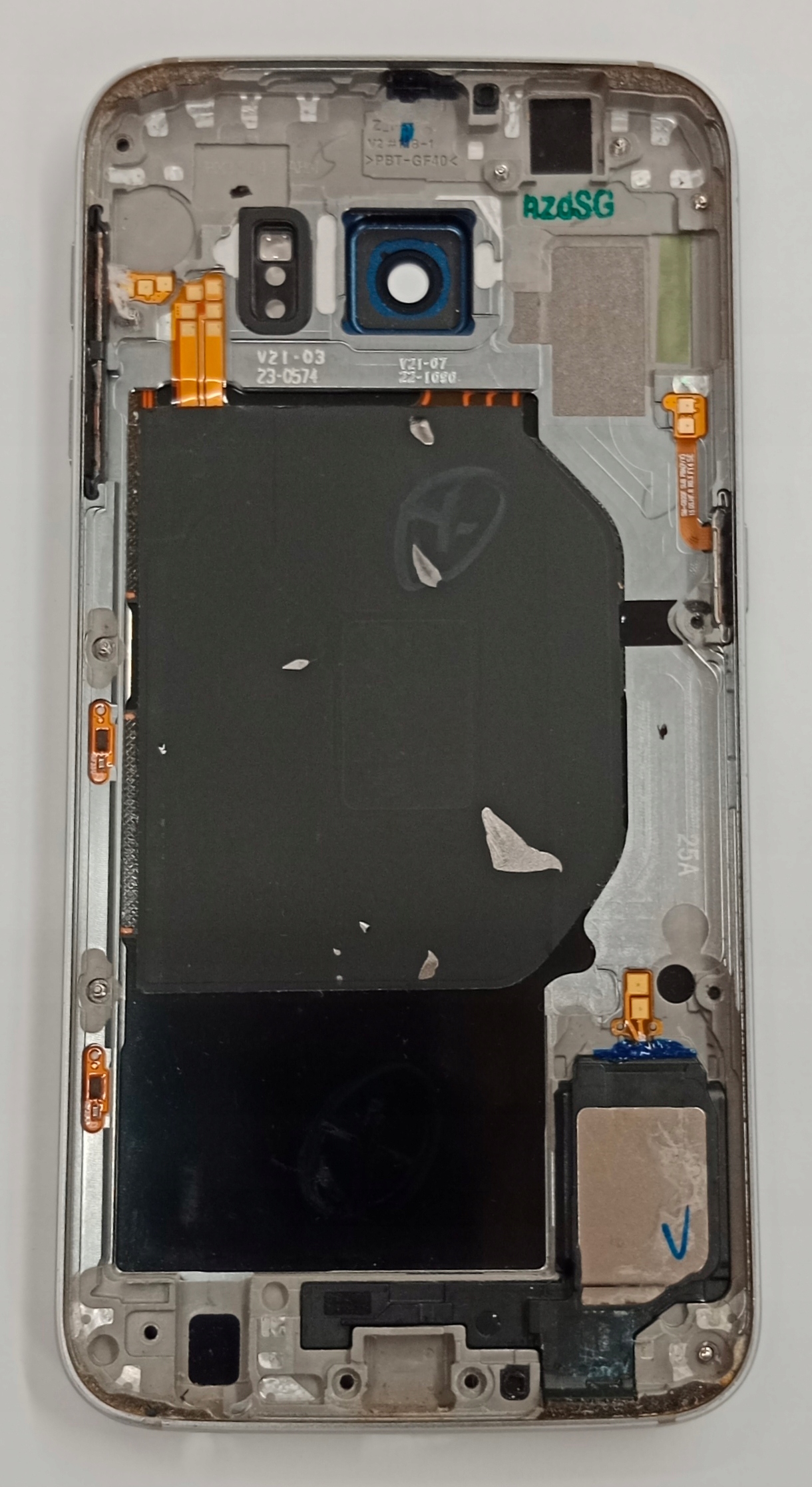 Klapka Baterii Ramka SAMSUNG GALAXY S6 NIEBIESKA - obrazek 2