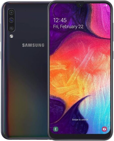 Samsung Galaxy A50 4 GB / 128 GB CZARNY KOMPLET ETUI+SZKŁO