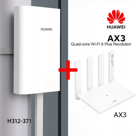 Router 5g 4G Huawei H312-371 + AX3 IDU ODU NA KARTE BEZ SIMLOCKA Agregacja Zewnetrzny Antena